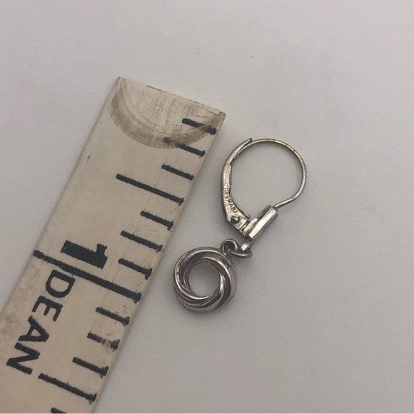 VTG K&L Germany Silver Tone Circle Earrings 1” - Picture 4 of 4